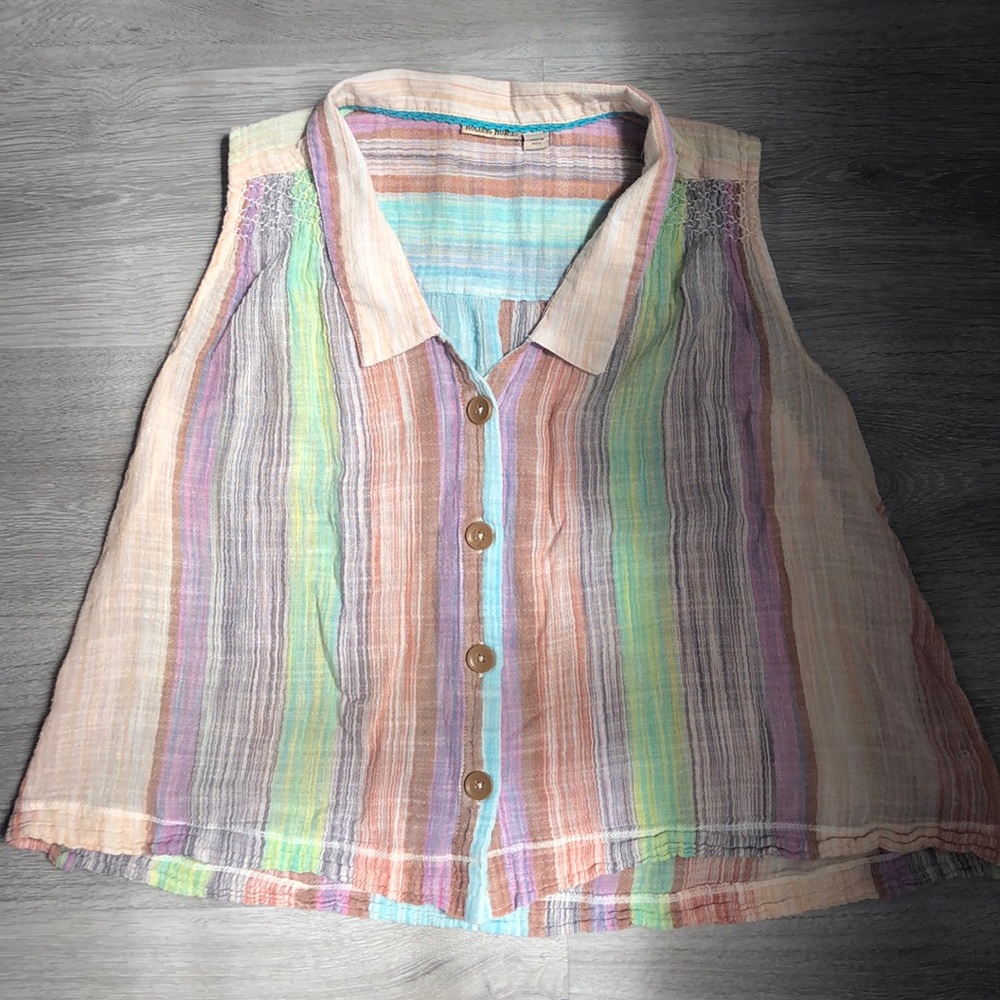 Button Boho Top